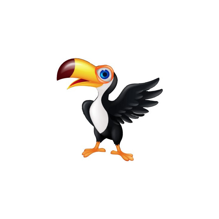 Autocollant Toucan oiseau sticker 2