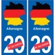 Allemagne carte drapeau autocollant sticker plaque immatriculation