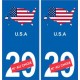 Etats-Unis carte drapeau autocollant sticker plaque immatriculation