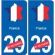 France carte drapeau autocollant sticker plaque immatriculation