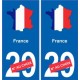 France carte drapeau autocollant sticker plaque immatriculation