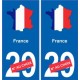 France carte drapeau autocollant sticker plaque immatriculation