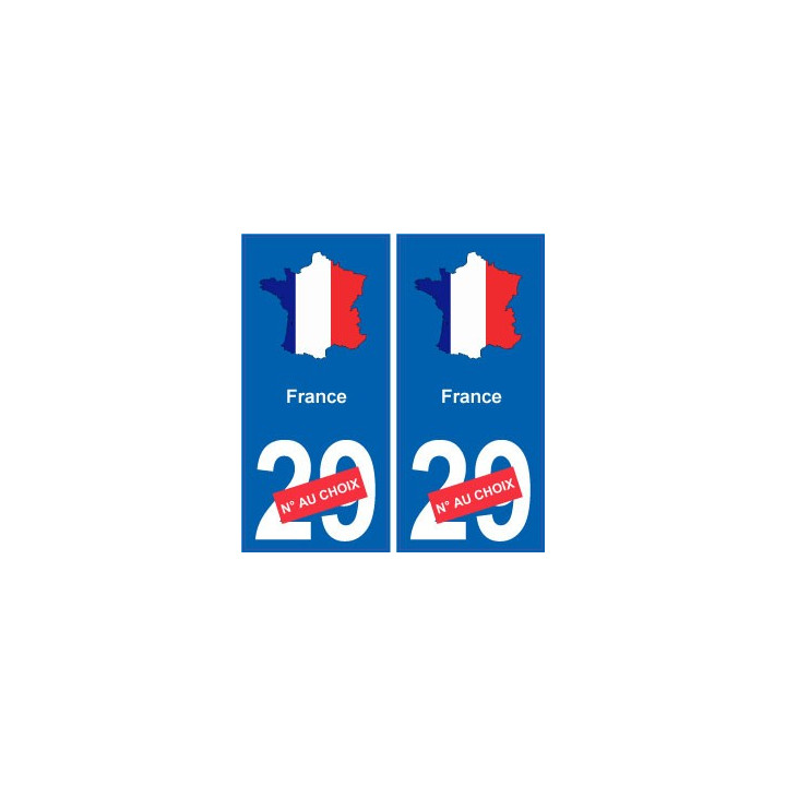 France carte drapeau autocollant sticker plaque immatriculation
