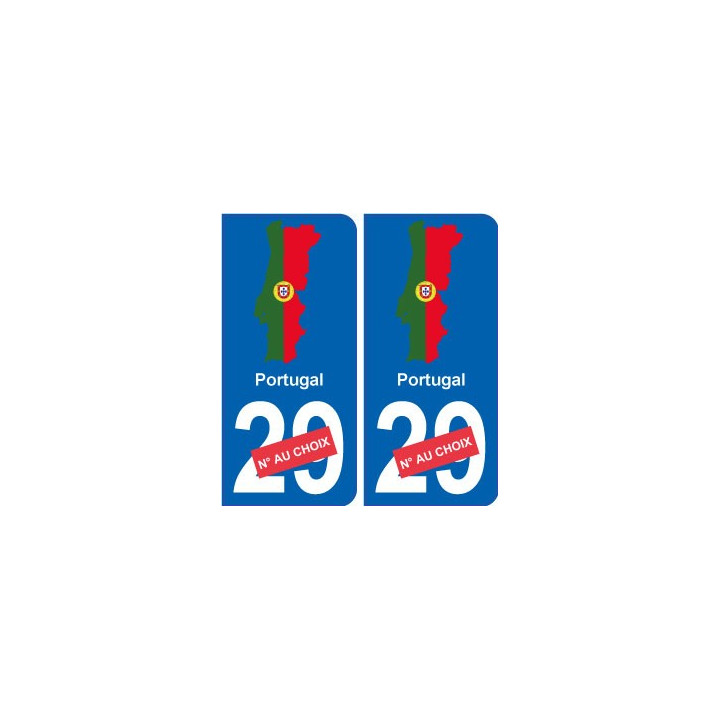 Portugal carte drapeau autocollant sticker plaque immatriculation
