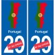 Portugal carte drapeau autocollant sticker plaque immatriculation