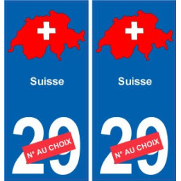 suisse carte drapeau autocollant sticker plaque immatriculation