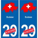 suisse carte drapeau autocollant sticker plaque immatriculation
