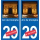 Arc de triomphe autocollant plaque monument numéro au choix