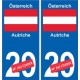Autriche Österreich sticker numéro département au choix autocollant plaque immatriculation auto