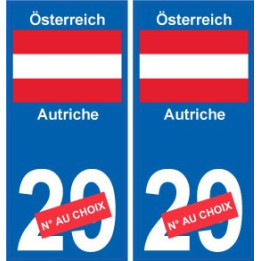 Autriche Österreich sticker numéro département au choix autocollant plaque immatriculation auto