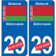 Biélorussie Bielaruś sticker numéro département au choix autocollant plaque immatriculation auto