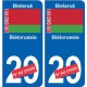 Biélorussie Bielaruś sticker numéro département au choix autocollant plaque immatriculation auto
