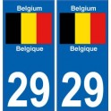 Belgique Belgium sticker numéro département au choix autocollant plaque immatriculation auto