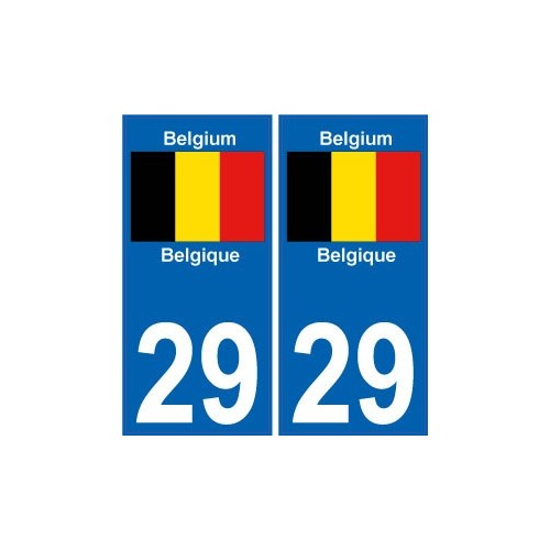 Belgique Belgium sticker numéro département au choix autocollant plaque immatriculation auto