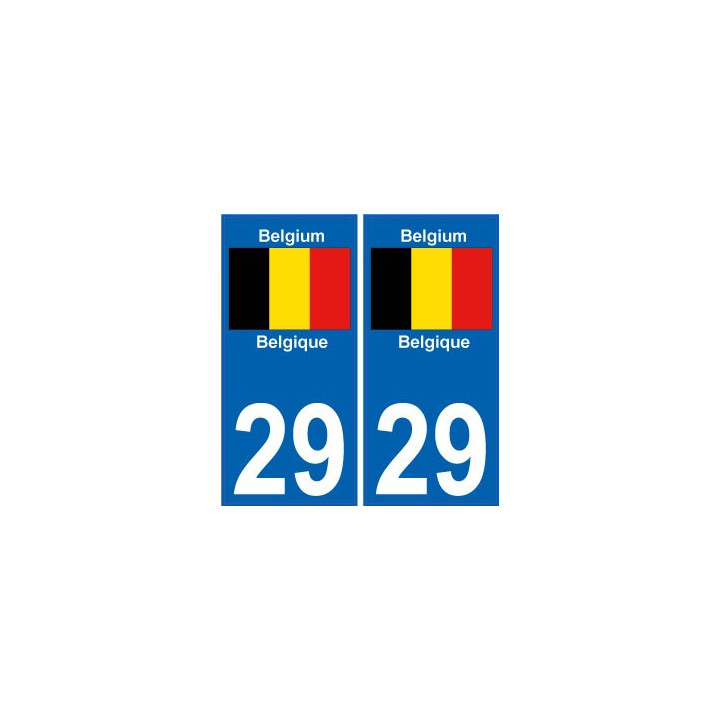 Belgique Belgium sticker numéro département au choix autocollant plaque immatriculation auto