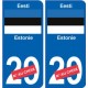Estonie Eesti sticker numéro département au choix autocollant plaque immatriculation auto