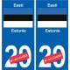 Estland Eesti sticker nummer abteilung nach wahl-aufkleber-plakette-kennzeichen-auto