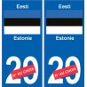 Estonia Eesti numero della vignetta dipartimento scelta adesivo targa di immatricolazione auto
