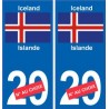 Island Ísland sticker nummer abteilung nach wahl-aufkleber-plakette-kennzeichen-auto