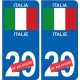 Italie Italia sticker numéro département au choix autocollant plaque immatriculation auto