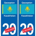 Kazakhstan Qazaqstan sticker numéro département au choix autocollant plaque immatriculation auto