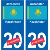 Kazakhstan Qazaqstan sticker numéro département au choix autocollant plaque immatriculation auto