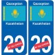 Kazakhstan Qazaqstan sticker numéro département au choix autocollant plaque immatriculation auto
