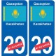 Kazakhstan Qazaqstan sticker numéro département au choix autocollant plaque immatriculation auto