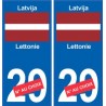 Letonia Latvija el número de calcomanía departamento de elección de la etiqueta engomada de la placa de matriculación de automóv