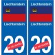 Liechtenstein Liechtenstein sticker nummer abteilung nach wahl-aufkleber-plakette-kennzeichen-auto