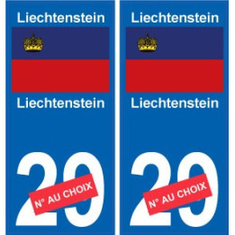 Liechtenstein Liechtenstein sticker numéro département au choix autocollant plaque immatriculation auto