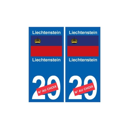 Liechtenstein Liechtenstein sticker numéro département au choix autocollant plaque immatriculation auto