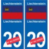 Liechtenstein Liechtenstein sticker numéro département au choix autocollant plaque immatriculation sticker auto