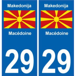 Macédoine Makedonija sticker numéro département au choix autocollant plaque immatriculation auto