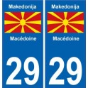 Macédoine Makedonija sticker numéro département au choix autocollant plaque immatriculation auto