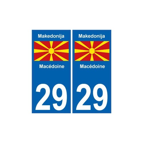 Macédoine Makedonija sticker numéro département au choix autocollant plaque immatriculation auto