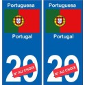 Portugal Portugal sticker numéro département au choix autocollant plaque immatriculation auto