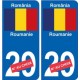 Roumanie România sticker numéro département au choix autocollant plaque immatriculation auto