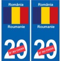 Roumanie România sticker numéro département au choix autocollant plaque immatriculation auto