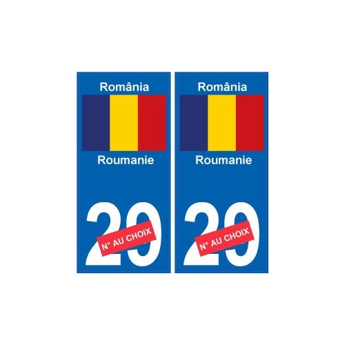 Roumanie România sticker numéro département au choix autocollant plaque immatriculation auto