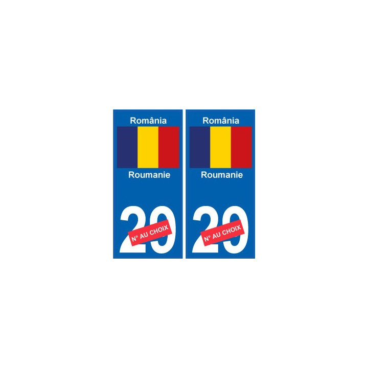 Roumanie România sticker numéro département au choix autocollant plaque immatriculation auto