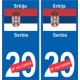 Serbia Srbija sticker number department choice sticker plaque immatriculation auto