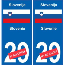 Slovénie Slovenija sticker numéro département au choix autocollant plaque immatriculation auto