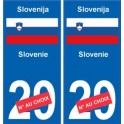 Slovénie Slovenija sticker numéro département au choix autocollant plaque immatriculation auto