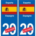 De españa el número de calcomanía departamento de elección de la etiqueta engomada de la placa de matriculación de automóviles