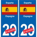 Spanien España sticker nummer abteilung nach wahl-aufkleber-plakette-kennzeichen-auto