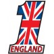 Chiffre 1 un - autocollant sticker england drapeau royaume-uni voiture moto