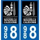 988 nouvelle calédonie autocollant plaque logo 3