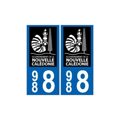 988 nouvelle calédonie autocollant plaque logo 3