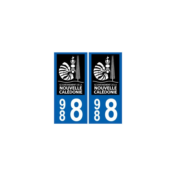 988 nouvelle calédonie autocollant plaque logo 3